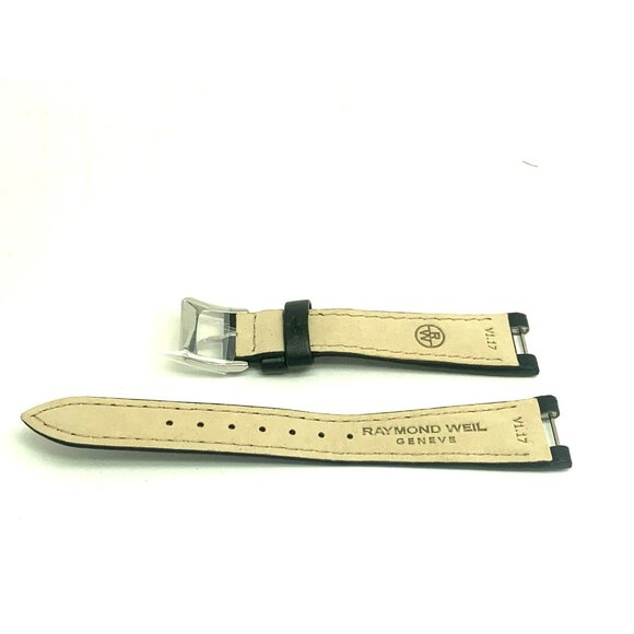 Raymond Weil Women's Watch V1.17 Replacement Band Black Leather Strap 16mm Lug - Picture 5 of 7